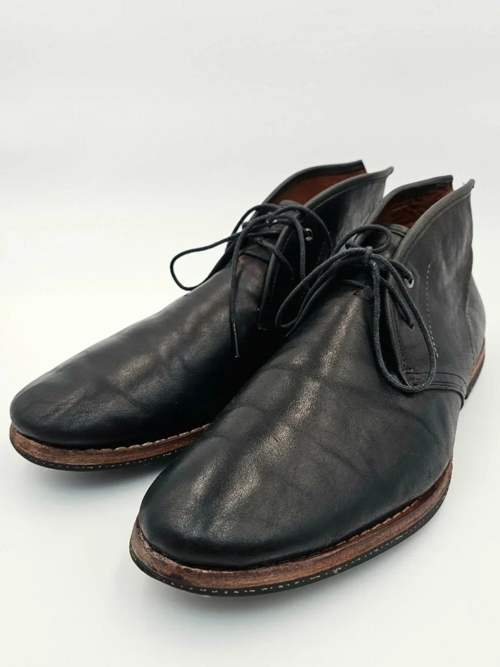 Timberland Boot Co Leather Chukka Boots Shoes Black Wodehouse 75510 Mens Size 10